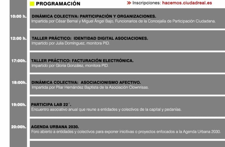 Casa de la Ciudad IV aniversario Encuentro Asociativo 30 de noviembre en Ciudad Real