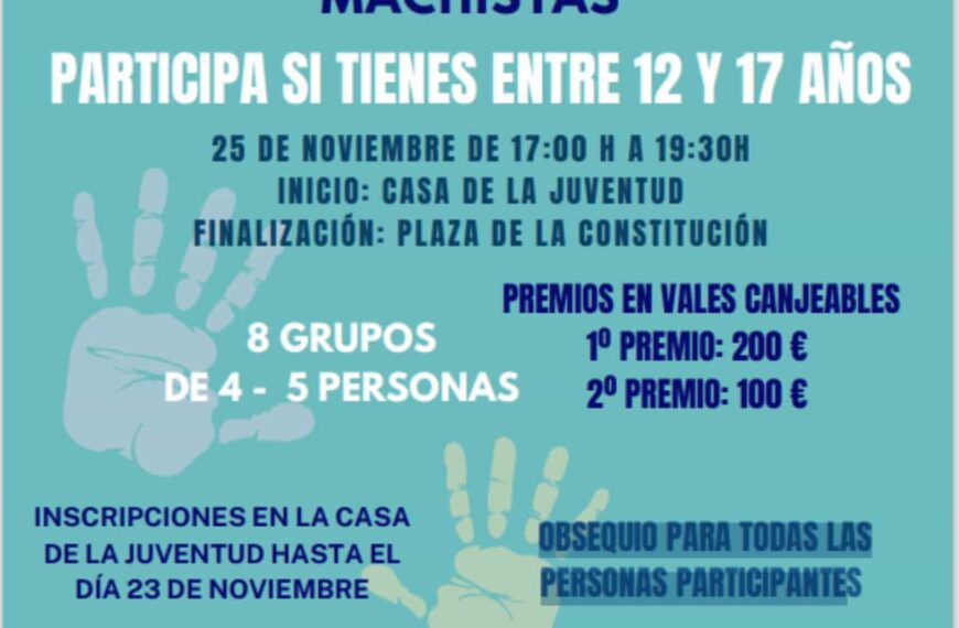 II Gymkhana joven 2022 “Acabemos con las violencias machistas” el 25 de noviembre en la Casa de la Juventud de Manzanares