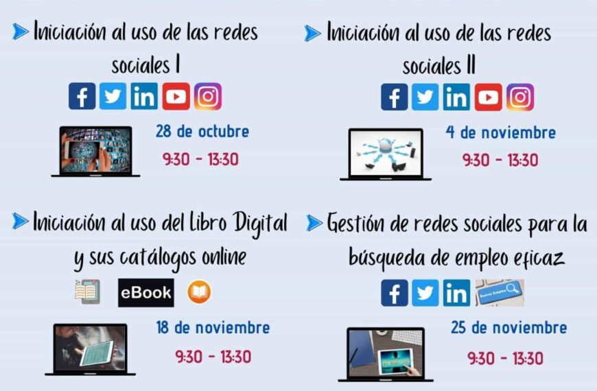 Este noviembre continúan los talleres de alfabetización digital presenciales en Tomelloso