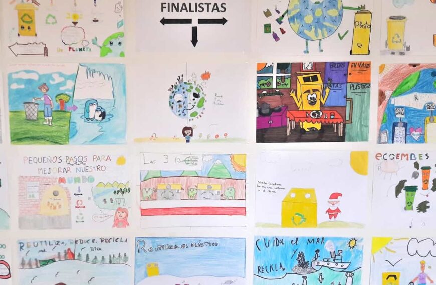 Ganadores del concurso de dibujo de la concejalía de Medio Ambiente de Puertollano y Ecoembes que ilustrarán el calendario municipal 2023