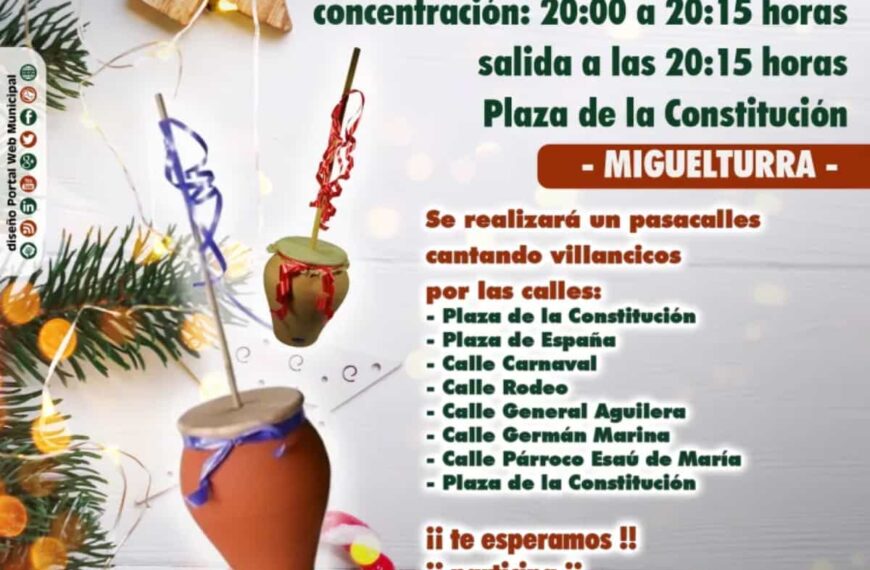 La IV «Zambomba navideña»  de Miguelturra tendrá lugar el  viernes 23 de diciembre con una chocolatada al final del recorrido