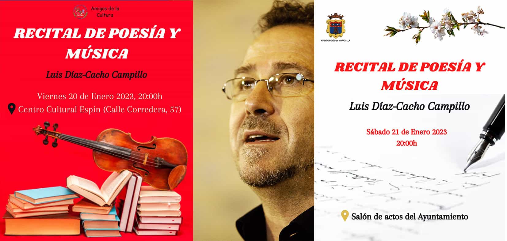 La poesía de Luis Díaz-Cacho presente en diferentes localidades del territorio nacional. Lorca y Moratalla la acogen en este mes de enero 