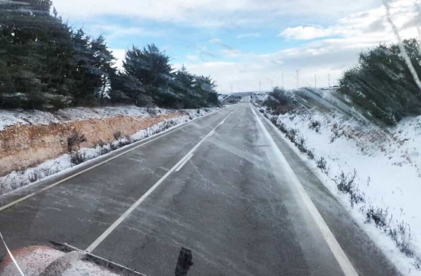 Nueve Incidencias ocasionadas por la llegada de la Nieve y el Hielo a Castilla-La Mancha