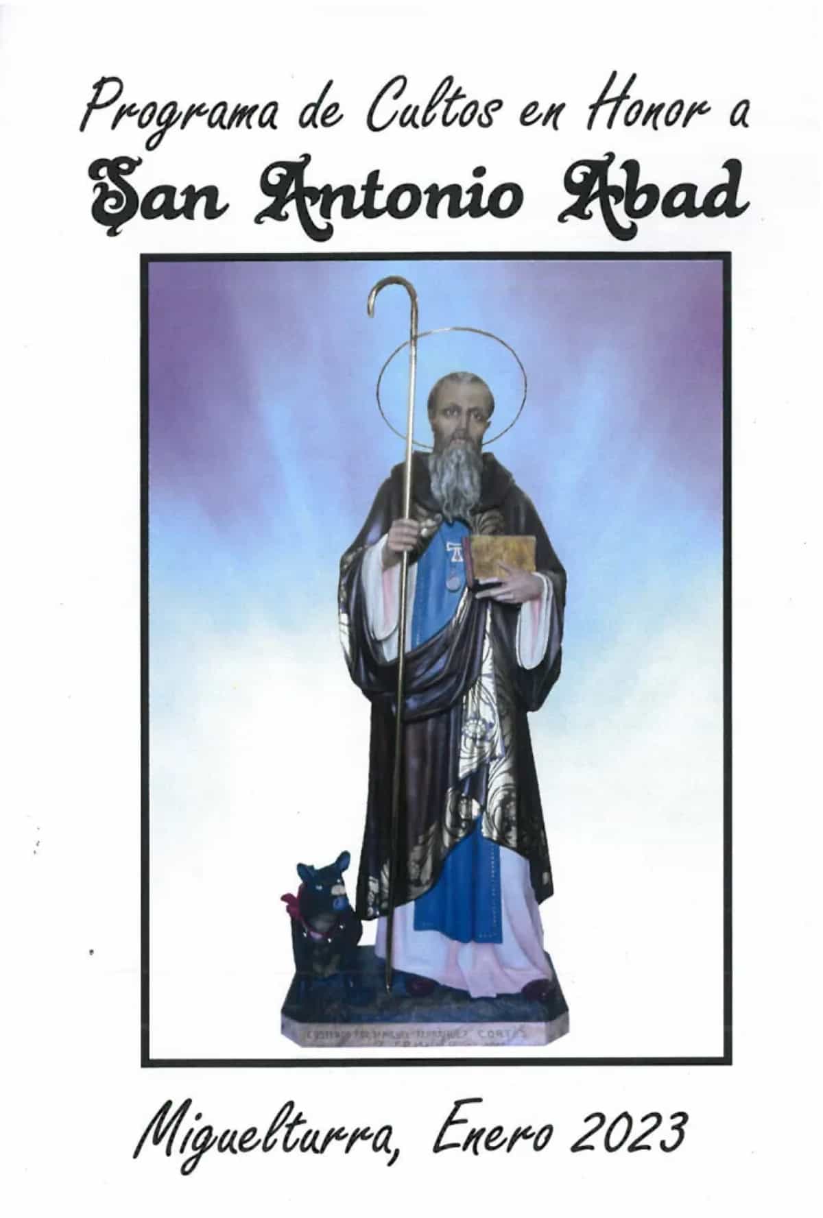 Actos religiosos y culturales de la festividad de San Antonio Abad del 10 al 16 de enero en Miguelturra