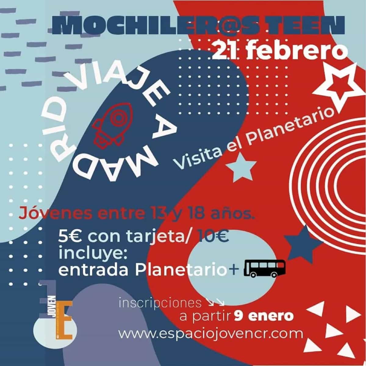 Mochiler@s Teen a Madrid una excursión al Planetario con el Espacio Joven de Ciudad Real
