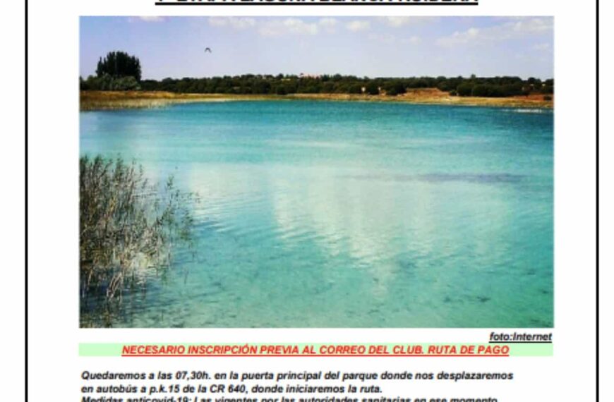 Ruta de senderismo Camino Natural del Guadiana GR-114 1ª. etapa Laguna Blanca-Ruidera el 22 de enero