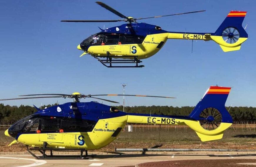 Castilla-La Mancha renueva la confianza en Babcock España para el transporte aéreo sanitario