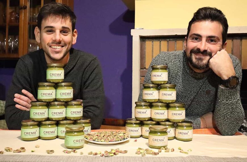 Cremacuadrado, el nuevo "jugo de pistacho" elaborado por dos jóvenes en Ciudad Real con el cultivo sostenible como base