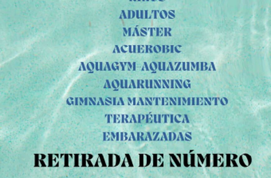 Inscripciones cursos de natación de marzo a junio del 2023 del 1 al 26 de febrero en Manzanares