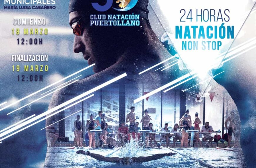 El 18 de marzo se celebra el II “24 horas NON STOP Nadando en Puertollano” a las 12 horas en la piscina María Luisa Cabañero