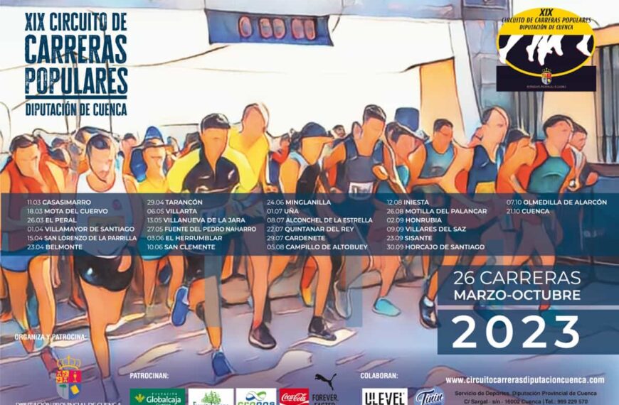 Mañana en Casasimarro con la Carrera Popular La Guitarra Española inicia el Circuito de Carreras Populares Diputación de Cuenca 2023