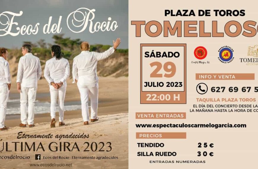 El grupo de sevillanas Ecos del Rocío actuará en Tomelloso el 29 de julio en su última gira “Eternamente agradecidos”