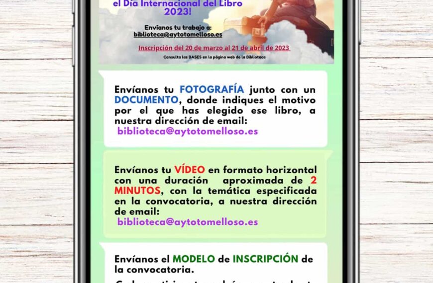 III Convocatoria de Creación Audiovisual de la Biblioteca Municipal de Tomelloso por el Día Internacional del Libro 2023