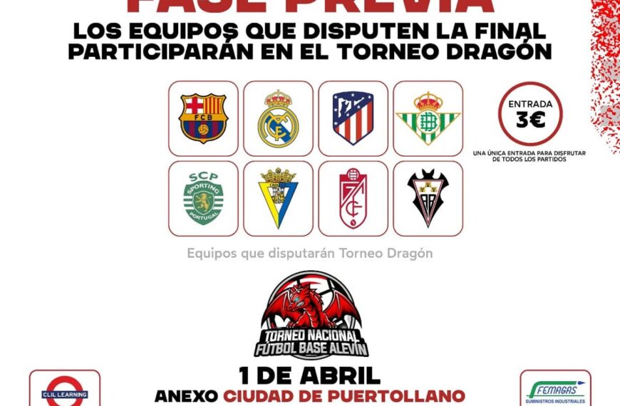 La fase previa del Torneo Dragón Nacional de Fútbol Base Alevín reunirá a 400 jugadores este sábado 1 de abril en Puertollano
