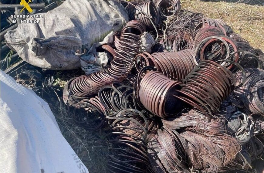 Decena de ladrones que cometieron 87 robos de cobre en Ciudad Real, Cuenca y Badajoz son detenidos