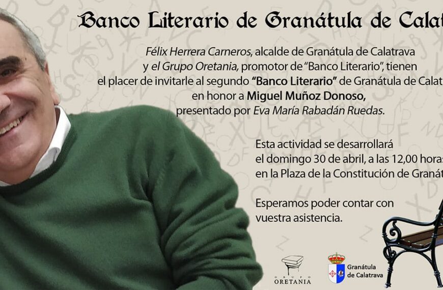Miguel Muñoz Donoso, ‘Banco Literario 2023’ en Granátula de Calatrava
