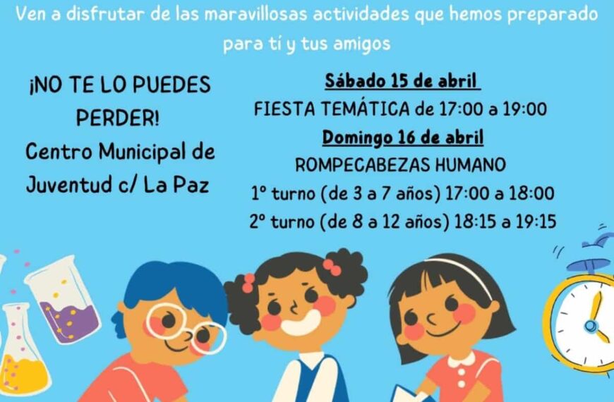 Este fin de semana Tomelloso conmemorará el Día del Niño, 15 de abril, ¡ participa!