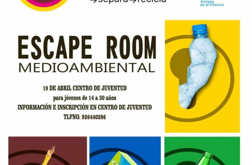 Escape Room Medioambiental gratuito el 19 de abril en el Centro de Juventud de Puertollano para jóvenes de 14 a 30 años