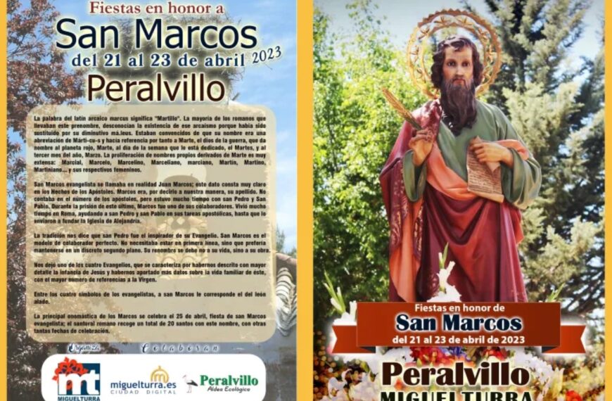 Fiestas en honor a San Marcos del 21 al 23 de abril patrón de la aldea ecológica de  Peralvillo (Miguelturra)
