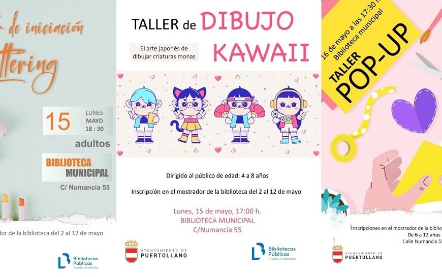 Talleres y actividades para usuarios de 4 a 12 años en la biblioteca municipal de Puertollano en mayo ya está abierta la inscripción