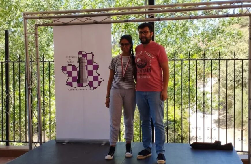 Lgalia Mahajub Sidi Abas de Miguelturra Campeona de la Categoría Cadete del Campeonato Autonómico Cadete Escolar Femenino de Ajedrez de CLM 2023