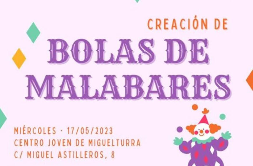 Creación de bolas de malabares mañana en las salas de ocio del Centro Joven de Miguelturra de 16:30 a 19:30 horas