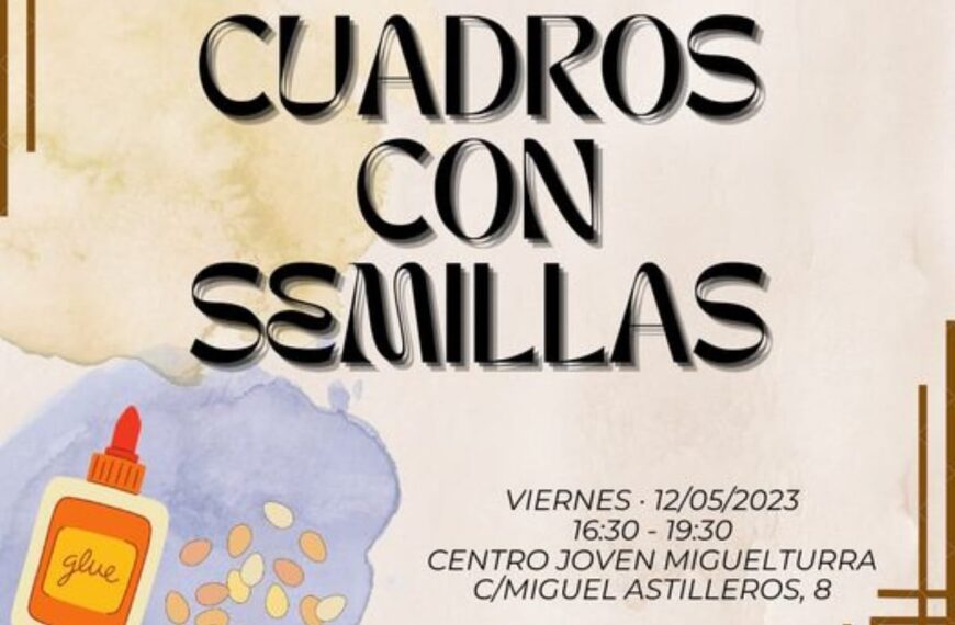Cuadros con semillas mañana 12 de mayo en las salas de ocio de Miguelturra
