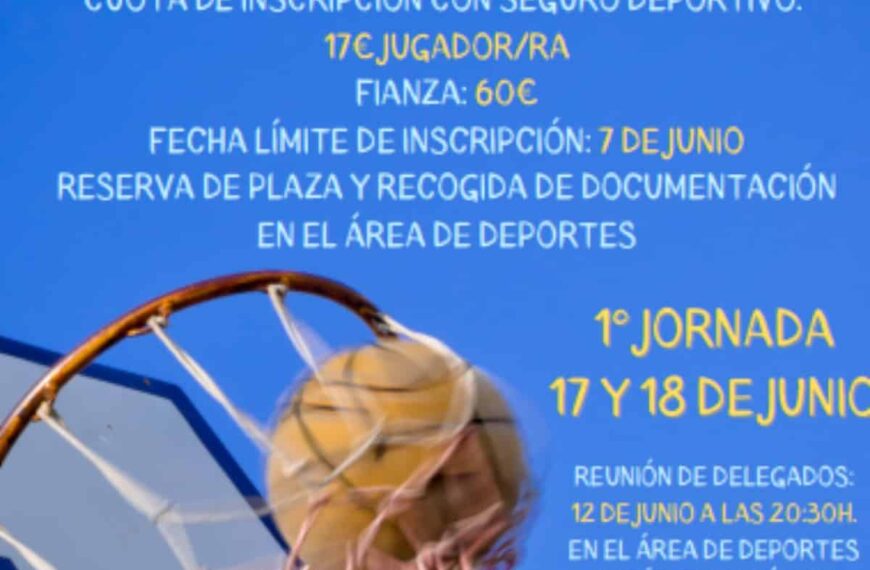 Liga local de baloncesto de Manzanares con inscripción abierta hasta el 7 de junio de 2023