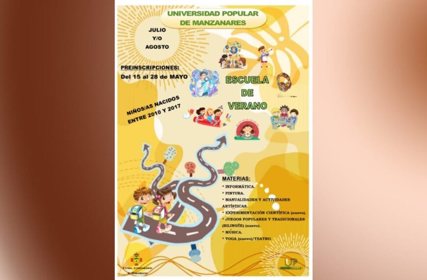 Preinscripciones de la Escuela de Verano de la UP de Manzanares hasta el  28 de mayo
