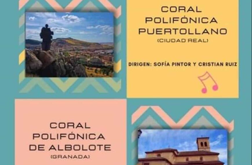 Encuentro musical de las Corales Polifónicas de Puertollano y Albolote (Granada) el 24 de junio en el auditorio municipal de Puertollano
