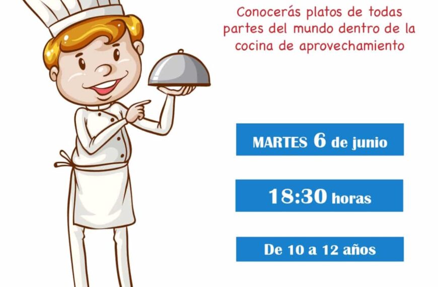 Taller en inglés de cocina internacional para escolares de 10 a 12 años el 6 de junio  en la biblioteca de Puertollano