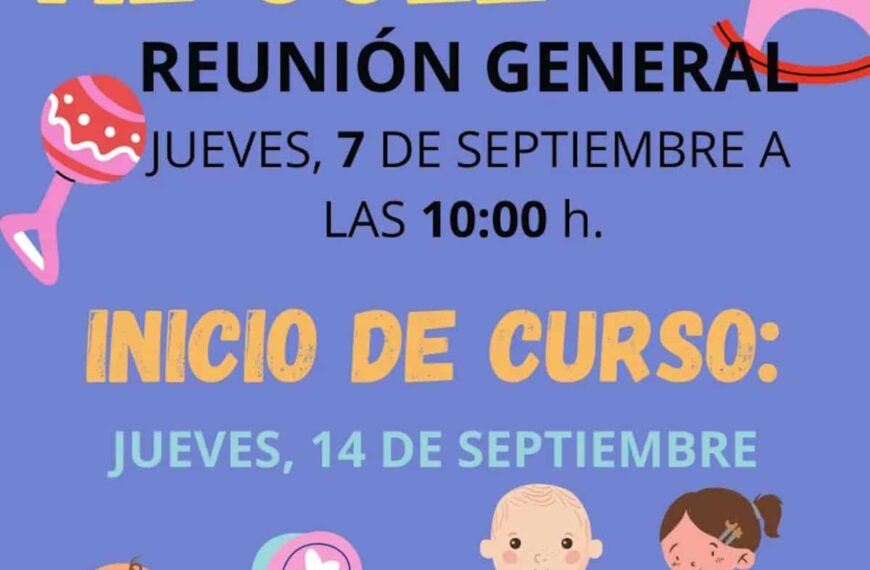 Reunión general previa a inicio del curso en escuela Infantil “Coleta” de Miguelturra el 7 de septiembre a las 10 de la mañaña
