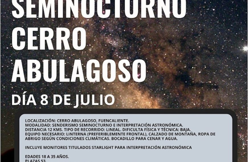 Ruta gratuita de senderismo semi nocturna en Puertollano el 8 de julio para jóvenes entre los 18 y los 35 años