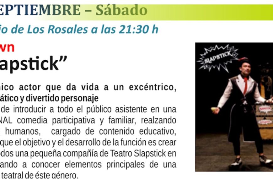“Slapstick” el 2 de septiembre en Barrio de los Rosales en Ciudad Real a las 21:30 h en el Cine de Verano de agosto