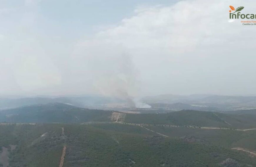 Éxito en la extinción del incendio en Puebla de Don Rodrigo (Ciudad Real)