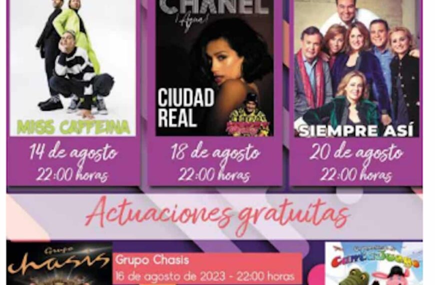 Conciertos de Feria y Fiestas de Ciudad Real 2023 y actuaciones gratuitas