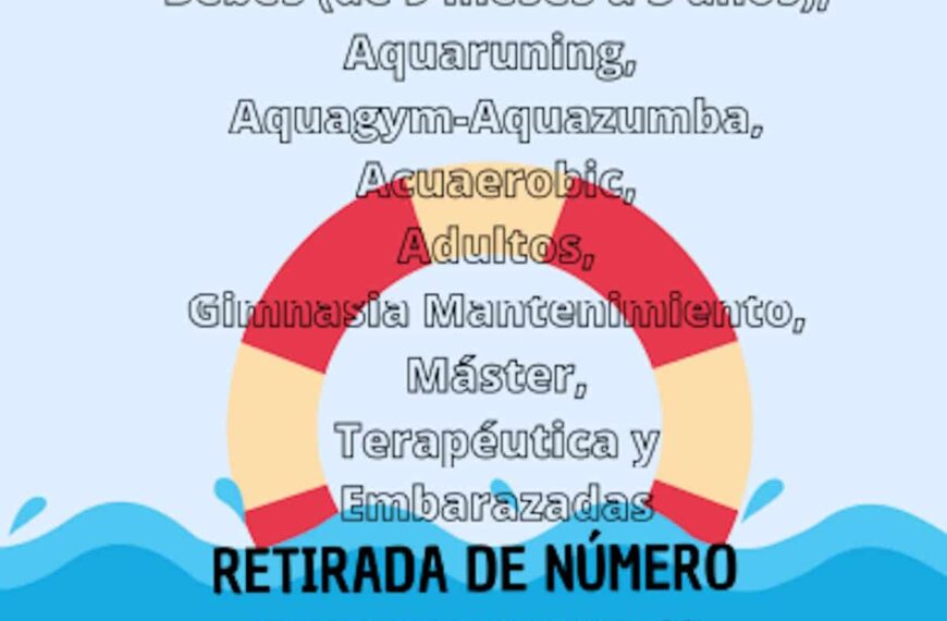 Cursos de natación octubre diciembre 2023 en Manzanares el sorteo de plazas será el 28 de agosto