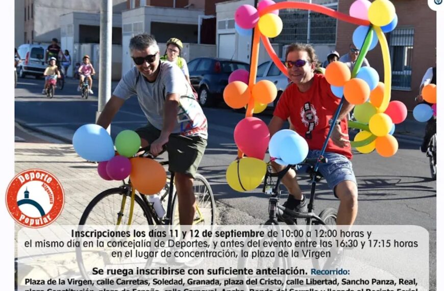 El Día de la Bicicleta se celebrará el 13 de septiembre a partir de las 17:30 horas en Miguelturra
