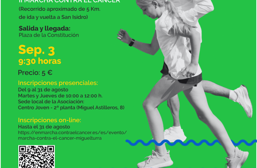 II Marcha Solidaria contra el Cáncer el próximo 3 de septiembre en Miguelturra