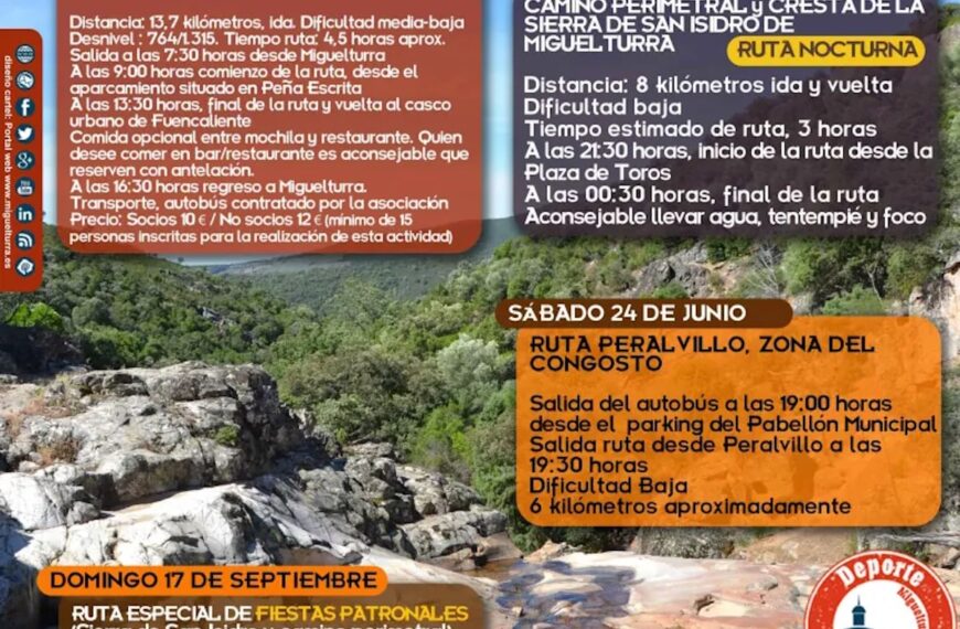 Ruta especial de Fiestas Patronales Paseando por Miguelturra (Sierra de San Isidro y camino perimetral) el 17 de septiembre
