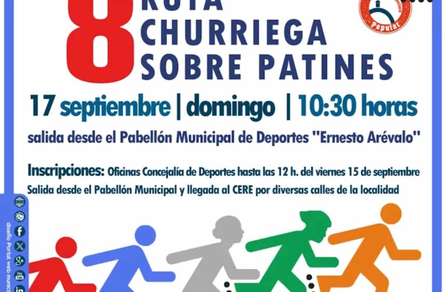 «Ruta churriega sobre patines» el domingo 17 de septiembre a partir de las 10:30 horas en Miguelturra ¡inscripción gratuita!