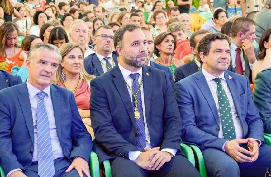 Miguel Ángel Valverde asiste a la inauguración de las Feria y Fiestas de Tomelloso 2023 en honor a la Virgen de las Viñas