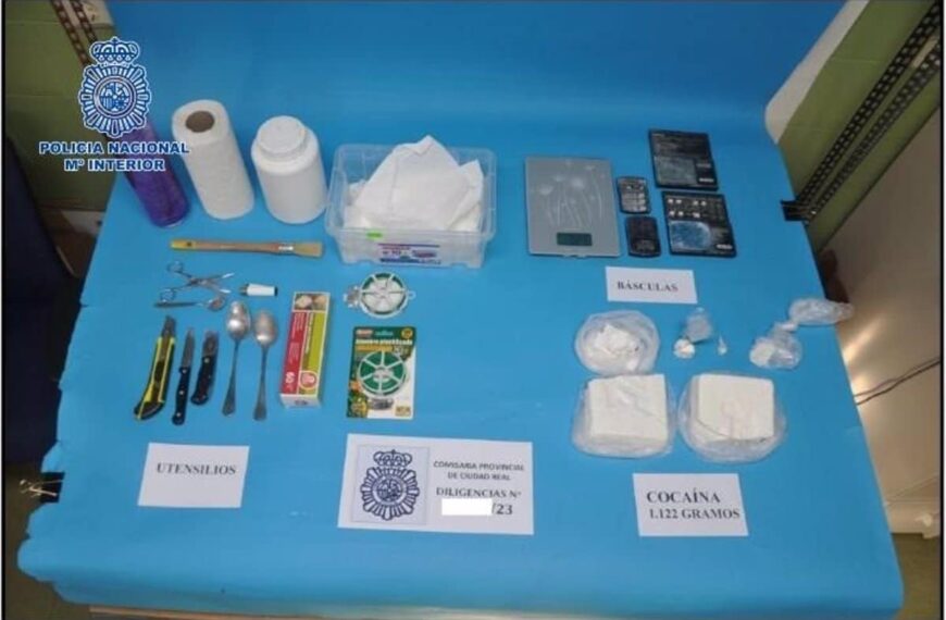 Desarticulan red criminal de cocaína en Ciudad Real: 4 detenidos y laboratorio desmantelado