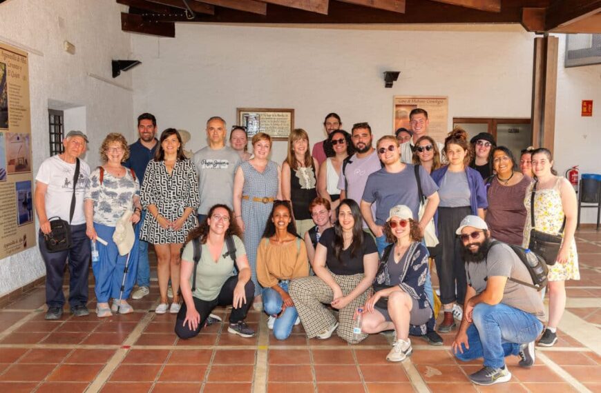 La nueva presidenta de la Asociación de Cervantistas, Ruth Fine, visita Argamasilla de Alba