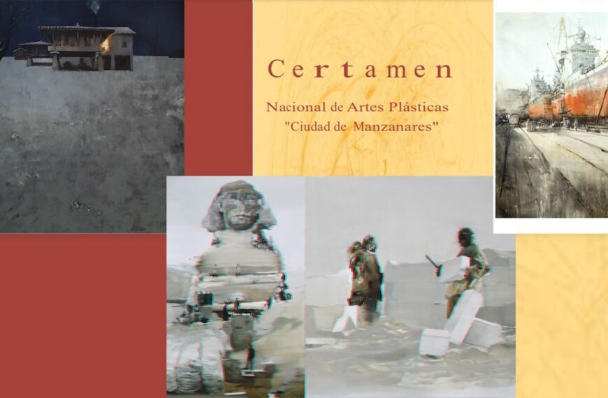 Ganadores del  46ª Certamen Nacional de Artes Plásticas ‘Ciudad de Manzanares’ Adrián Marmolejo, Sergio Rocafor y Bernabé Fernández