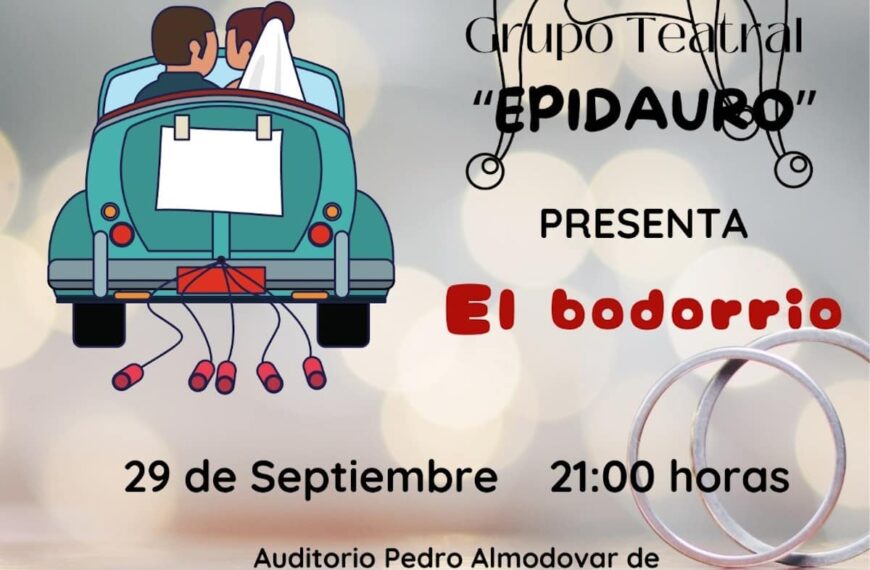 La comedia “El bodorrio” presentará Epidauro  en la XI edición de teatro solidario de Arquicma el 29 de septiembre en Puertollano