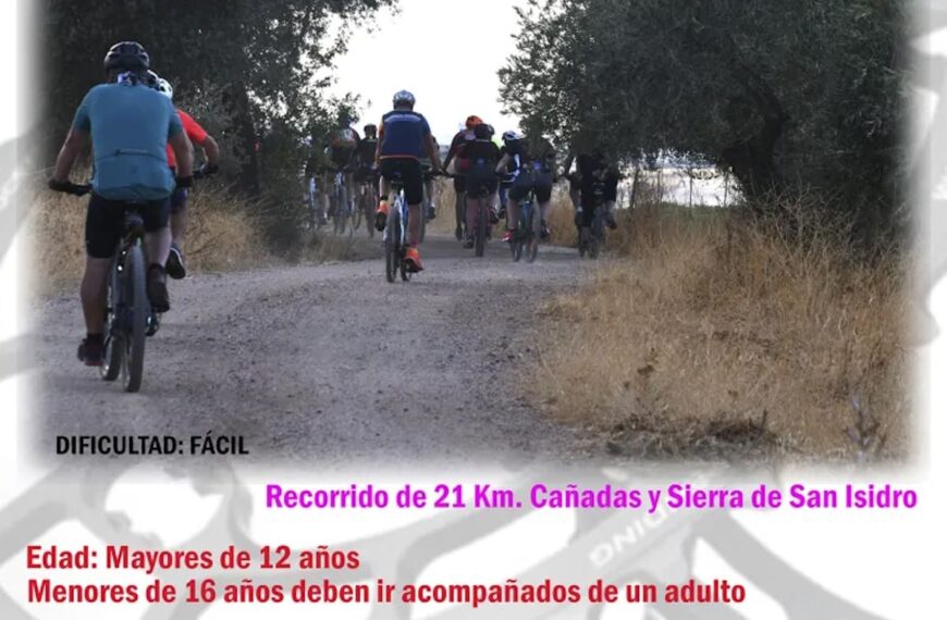 Ruta especial MTB (bicicleta de montaña) familiar DalePedales por la Feria y Fiestas de Miguelturra el 16 de septiembre