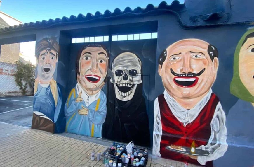 El Carnaval de Herencia protagonista del nuevo mural en la zona centro