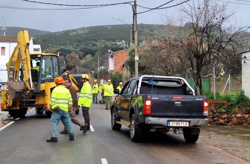 Inclemencias de la tormenta ‘Irene’: Intensas lluvias con acumulados de 30 l/m² provocan deslizamientos y anegaciones en Arroba de los Montes, Ciudad Real