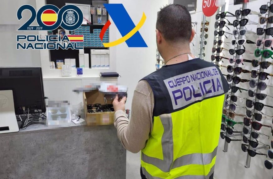 Operativo contra la falsificación desmantela red de venta de gafas de sol en ópticas de Ciudad Real y Cuenca